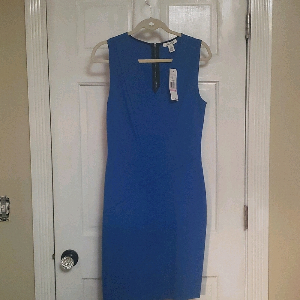 Kenneth Cole Cobalt Blue Sleeveless Dress Sz 10